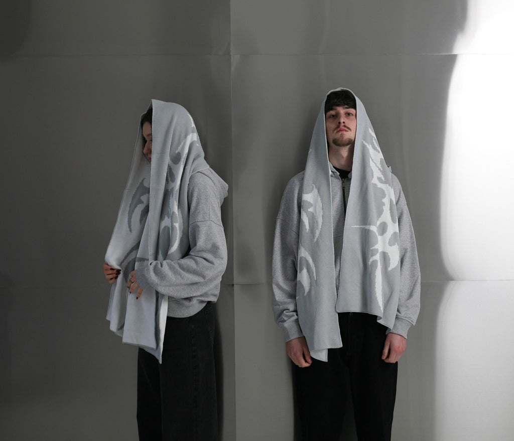 Oversized Scarf TRB grey