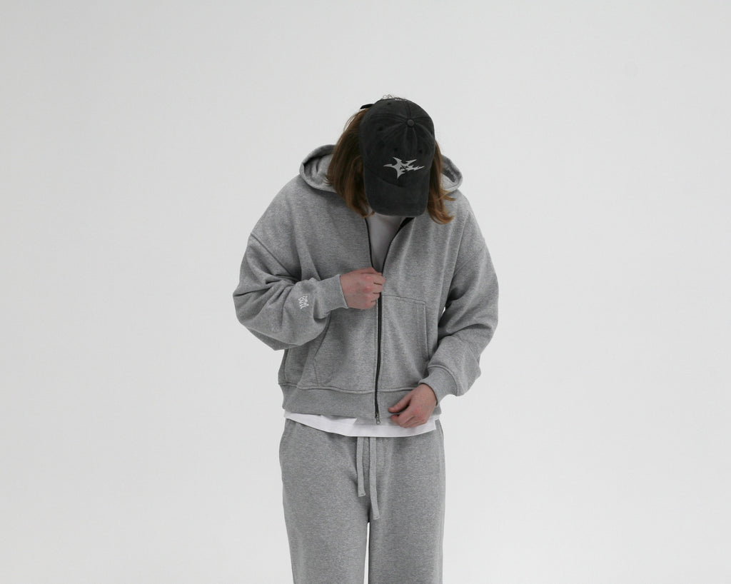 Oversized Boxy Fit Zip Hoodie