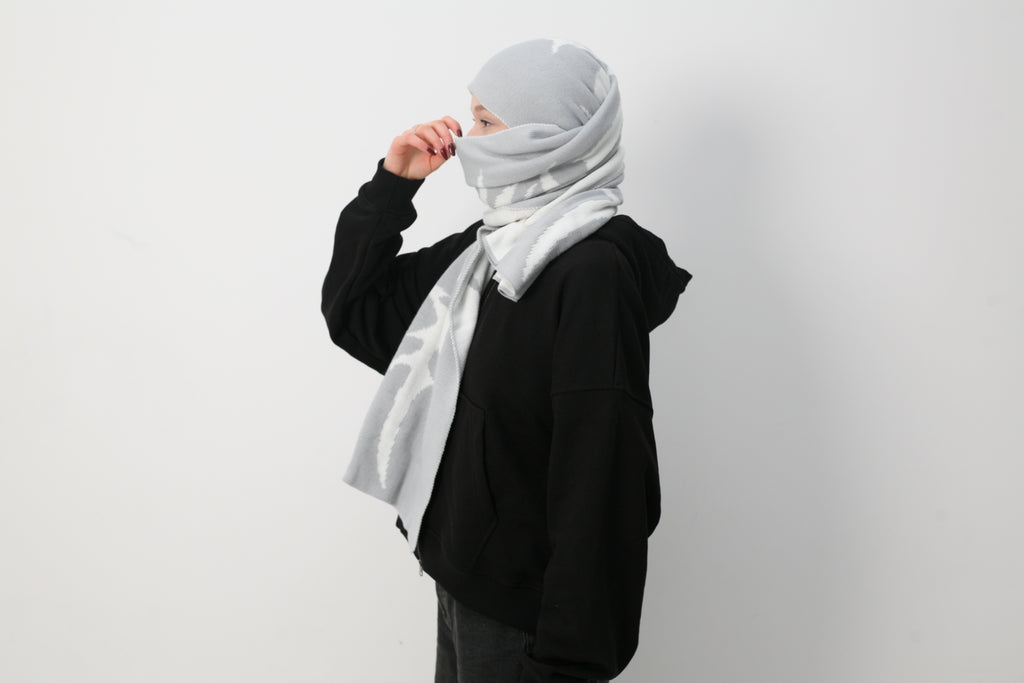 Oversized Scarf TRB grey
