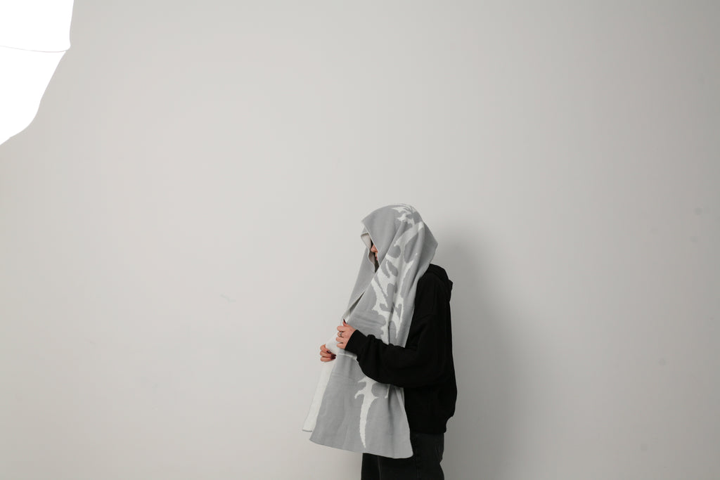 Oversized Scarf TRB grey