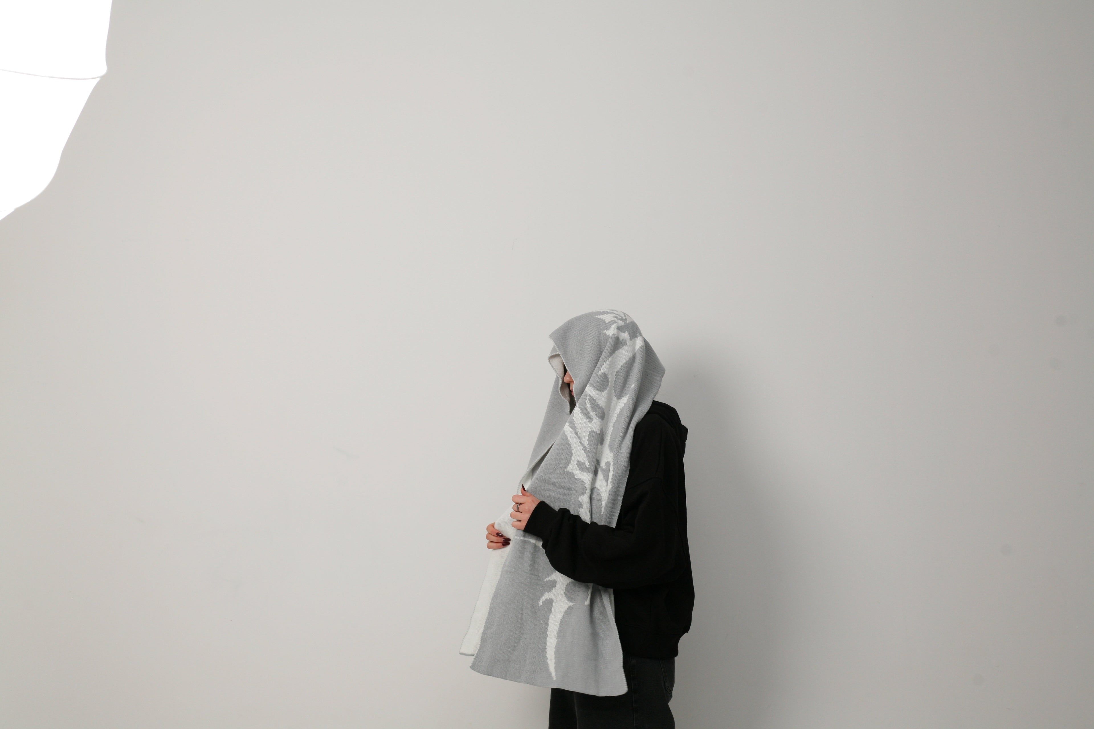 Oversized Scarf TRB grey