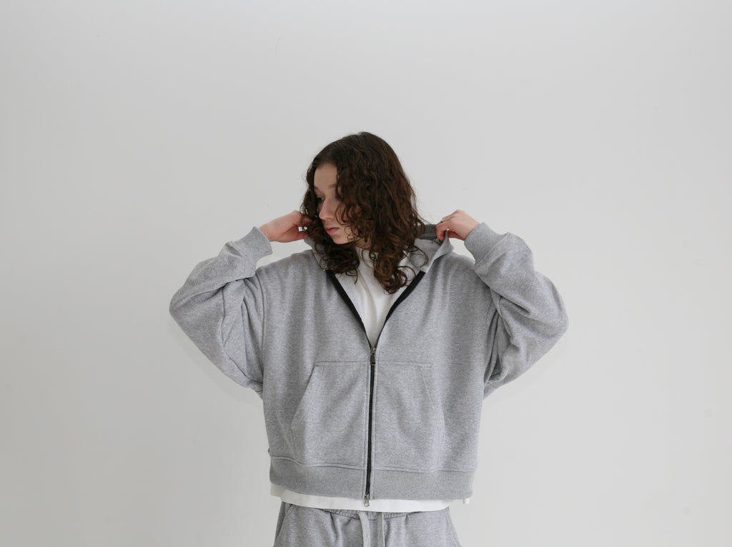 Oversized Boxy Fit Zip Hoodie