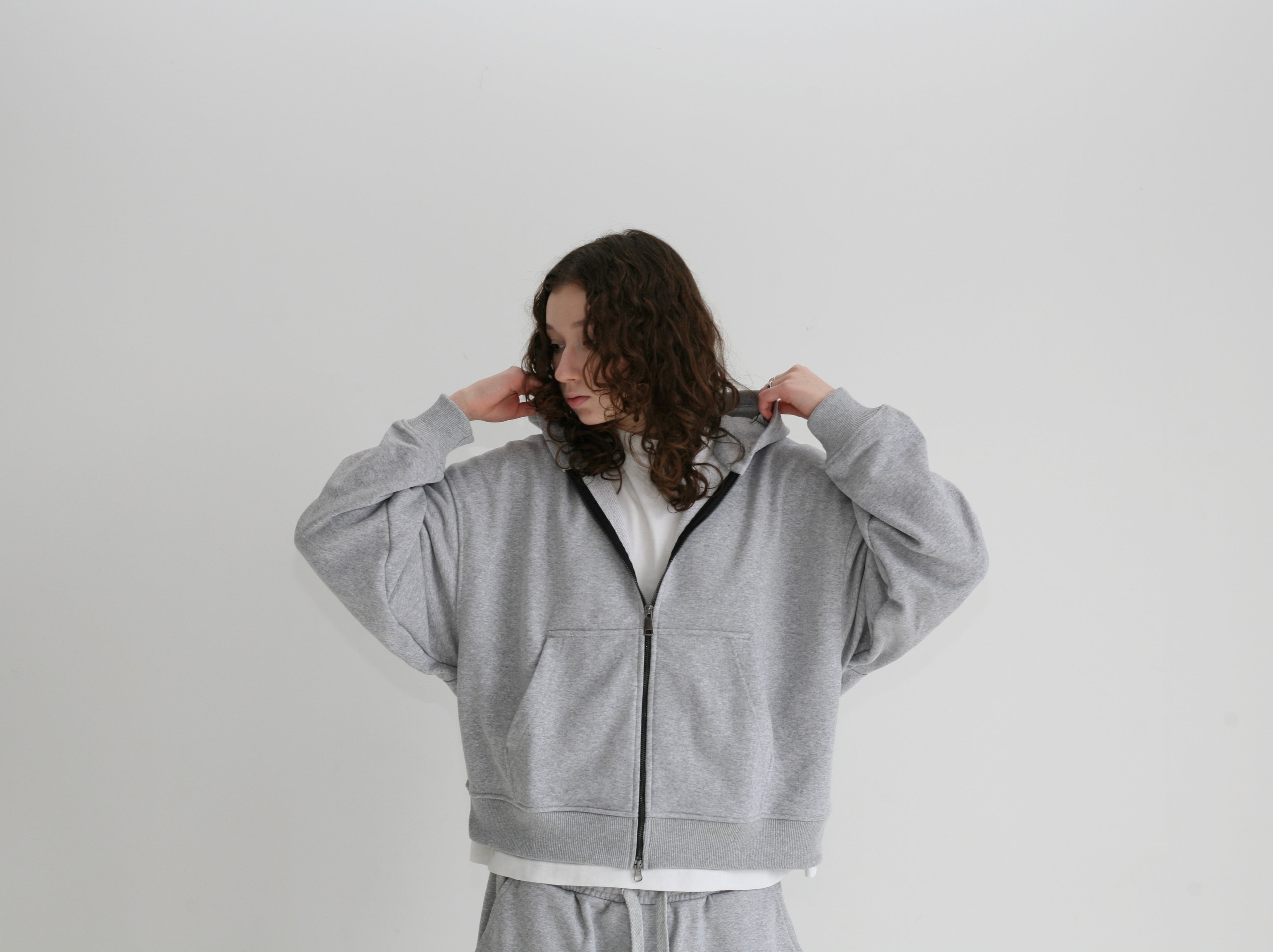 Oversized Boxy Fit Zip Hoodie