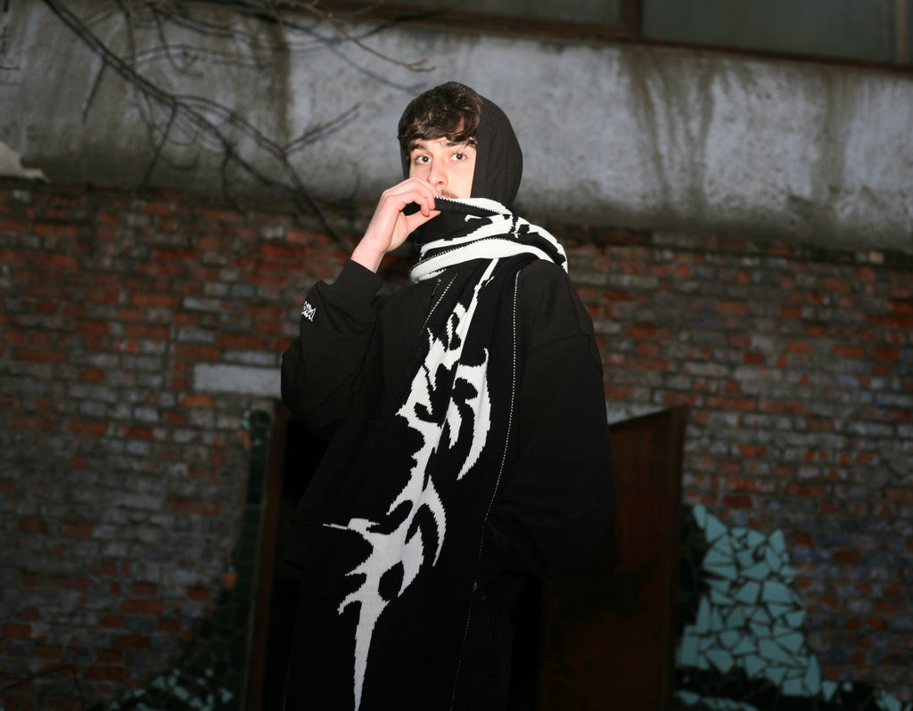 Oversized Scarf TRB black