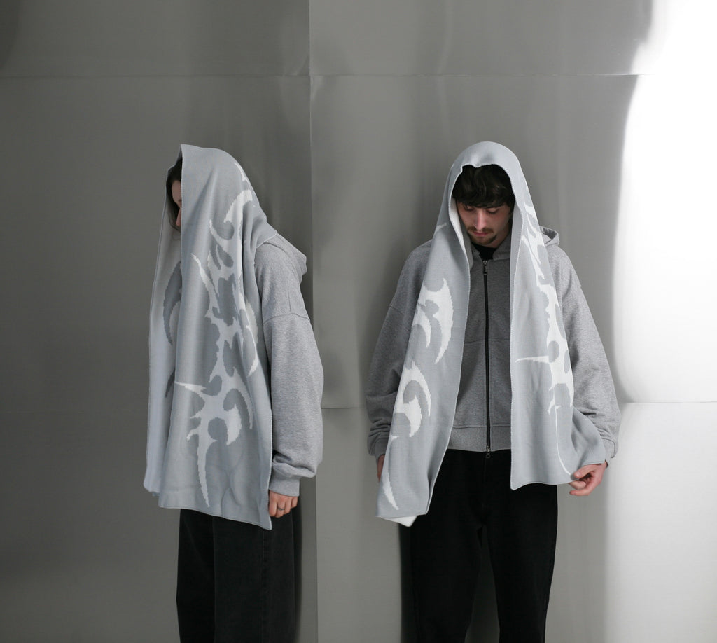 Oversized Scarf TRB grey