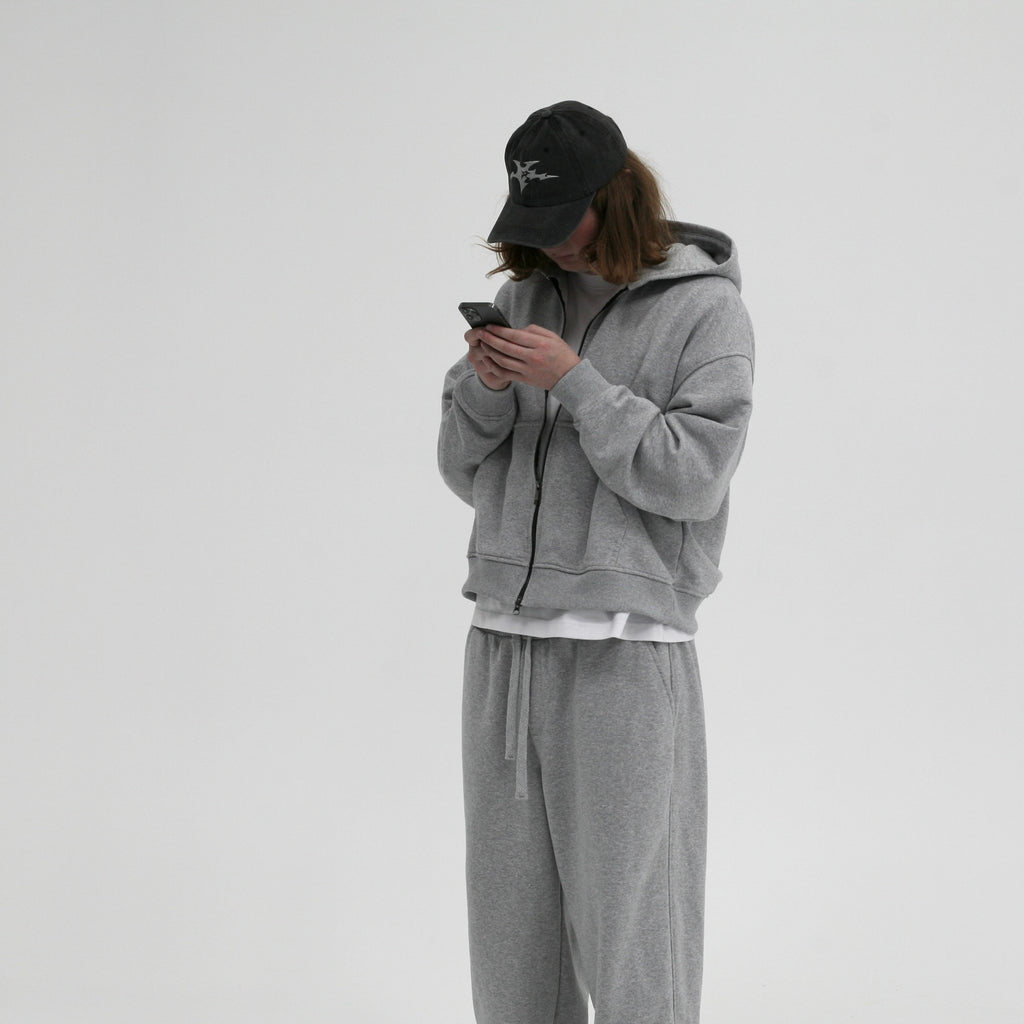 Oversized Boxy Fit Zip Hoodie